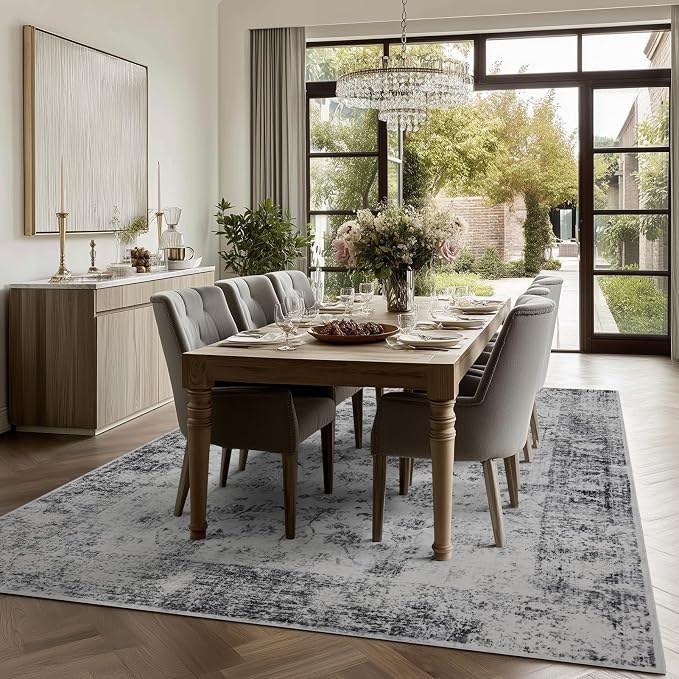 Washable 6x9 Area Rug for Living Room, Carpet for Bedroom Dining Room, Non - Image 4