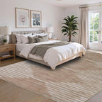 HelloTree Area Rug for Living Room 9x12 Washable Geometric Moroccan Rug Stripe - Image 2