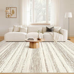 Nakagishi Area Rug Living Room Rugs: 5x7 Machine Washable Boho Large Neutral - Image 4