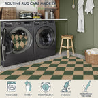 Lahome Checkered Kitchen Runner, 2x8 Easy Jute Runner Rug - Image 4