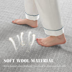 Shilucheng Wool Rug 9x12 Non-Slip, Blend 80% Wool and 20% Cotton Rugs - Image 6