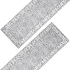 jinchan Fiora Runner Rug 3x8-2pcs Kitchen Washable Vintage Rug Hallway Rug - Image 3