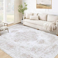 Area Rug 5x7 Living Room Rug, Machine Washable Vintage Distressed Medallion Rug by XLUEZ