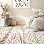 Nakagishi Area Rugs 8x10 Living Room: Washable Boho Large Neutral Soft - Image 6