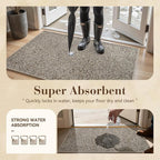 MontVoo Door Mat Indoor Entrance Doormat, Absorbent Durable Rubber Non Slip - Image 5