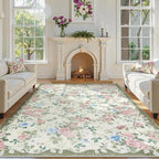 Lahome Vintage Floral Area Rugs 8x10, Large Rugs by Lahome