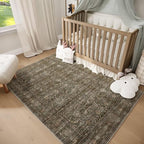 Washable 4x6 Rugs for Living Room, Boho Non-Slip Vintage Distress Small Rugs - Image 3