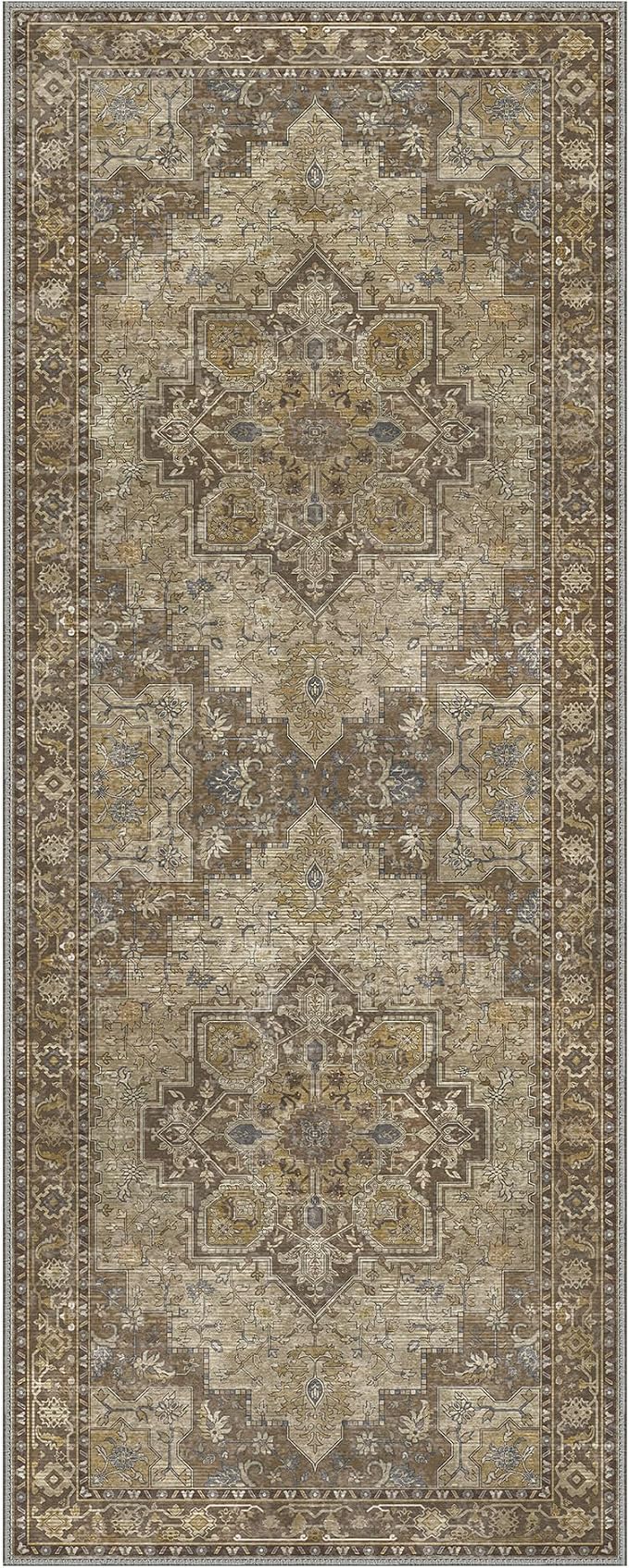 GENIMO 2'6''x8 Runner Rugs for Hallway, Machine Washable Non Slip Vintage Rugs - Image 8