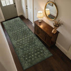 2'6x8' Washable Runner Rug for Hallway, Non Slip Vintage Floral Long Carpet - Image 7