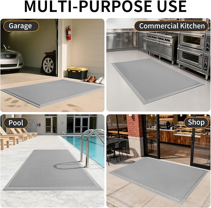 Front Door Mat 24''x71'', Drainage Heavy Duty Dirt Trapping Non-Slip Doormats - Image 8