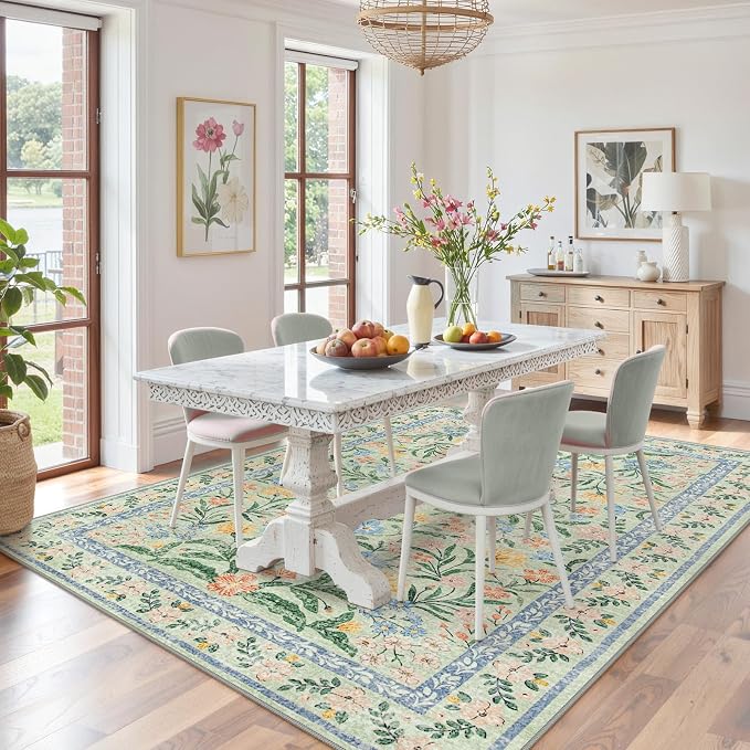 Lahome Machine Washable Area Rugs 8x10 Non Slip, Soft Boho Living Room Rugs - Image 7