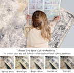 Lahome Modern Abstract Gray Bathroom Runner Rug, 2x4.3 Washable Laundry Room - Image 5