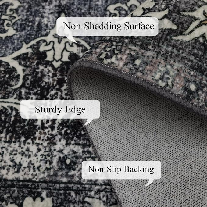 Washable 6x9 Area Rug for Living Room, Carpet for Bedroom Dining Room, Non - Image 7