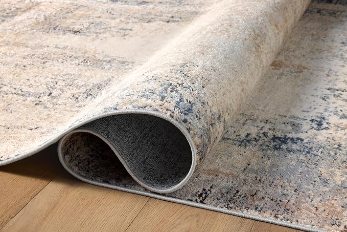 Loloi Teagan Collection TEA-08 Ivory/Mist 11'-6" x 15' Area Rug, Soft Neutral - Image 9