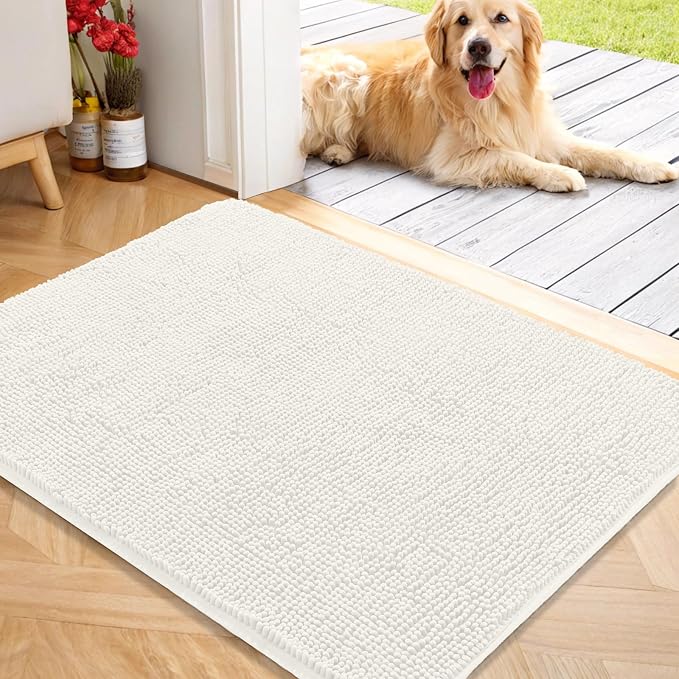 OLANLY Dog Door Mat for Muddy Paws 40x32, Absorbs Moisture and Dirt, Absorbent by OLANLY