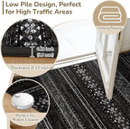 BESTSWEETIE 9x12 Area Rugs for Living Room Washable Moroccan Farmhouse Neutral - Image 6