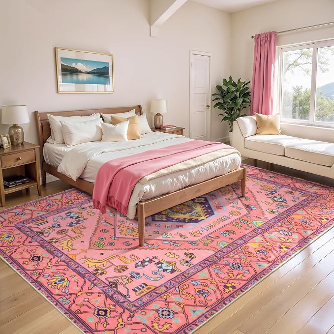 SERISSA Washable Rugs 8x10 Area Rugs, Large Non-Slip Boho Living Room Rug - Image 6