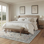 Farmhouse 6x9 Area Rugs for Living Room, Low Pile Thin Washable Non Slip Rugs - Image 3