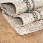 Beverly Rug Easy Jute Bordered Rug 9x12 Washable Large Indoor Outdoor Area Rugs - Image 3