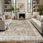 LUMI 8x10 Washable Area Rug for Living Room, Ultra Soft Traditional Vintage by LUMI