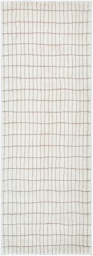 Livabliss x Our PNW Home Cascade Minimalist Striped Area Rug, Ivory/Light Brown - Image 3