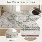 LIVEBOX Washable Area Rug 4x6 Vintage Tribal Bedroom Rugs Vintage Low-Pile - Image 4