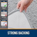 OLANLY Toilet Rugs U-Shaped 24x20, Extra Soft Absorbent Chenille Contour - Image 6