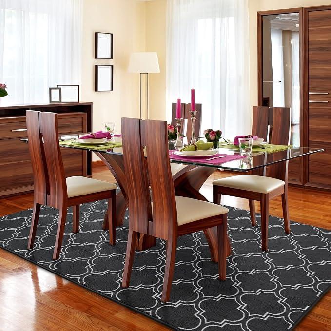 Amearea Fluffy Indoor Trellis Rug, Soft Moroccan Home Rugs - Image 4
