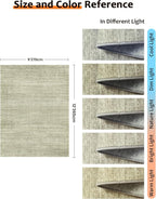 Art&Tuft Washable Rugs 9x12, Low Pile Area Rugs 9x12 Living Room - Image 2
