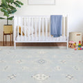RUGGABLE Washable Vintage Area Rug – Verena Soft Blue 8x10, Stain-Resistant by RUGGABLE