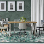 LUXE WEAVERS Moroccan Green 6x9 Medallion Area Rug - Image 4