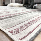 Alfa Rich 5x8 Mauve Off White Washable Area Rugs - Image 6