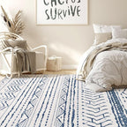 Nakagishi Area Rugs 8x10 Living Room: Washable Boho Large Neutral Soft - Image 6