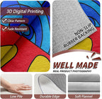 Abstract Rug - 8x10 Rug, Colorful Pop Art Area Rugs, Hippie Aesthetic Funky Non - Image 4
