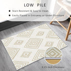 Washable 2x3 Modern Geometric Small Rug Entryway, Abstract Diamond Design - Image 5