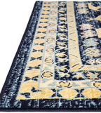 Unique Loom Taftan Collection Border Geometric Tribal Inspired Design Area Rug - Image 6