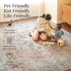 RUGGABLE Washable Vintage Area Rug – Verena Sapphire 6x9, Stain-Resistant - Image 7