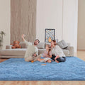 Blue 8x10 Area Rugs for Living Room Bedroom, Fluffy Large Rug Soft Shag by Unknown