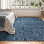Eleisa Modern Vintage 10x14 Herringbone Chevron Area Rug, Non-Slip Stain - Image 3