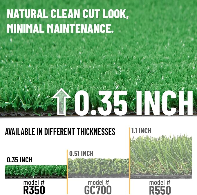 Ottomanson Artificial Grass Turf 2'7" x 55' Indoor Outdoor Faux Grass Rug - Image 5