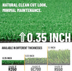 Ottomanson Artificial Grass Turf 2'7" x 15' Indoor Outdoor Faux Grass Rug - Image 5
