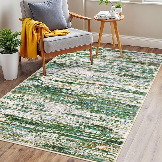 3x5 Modern Abstract Area Rug for Entryway, Low-Pile Door Mat Indoor for Living - Image 3