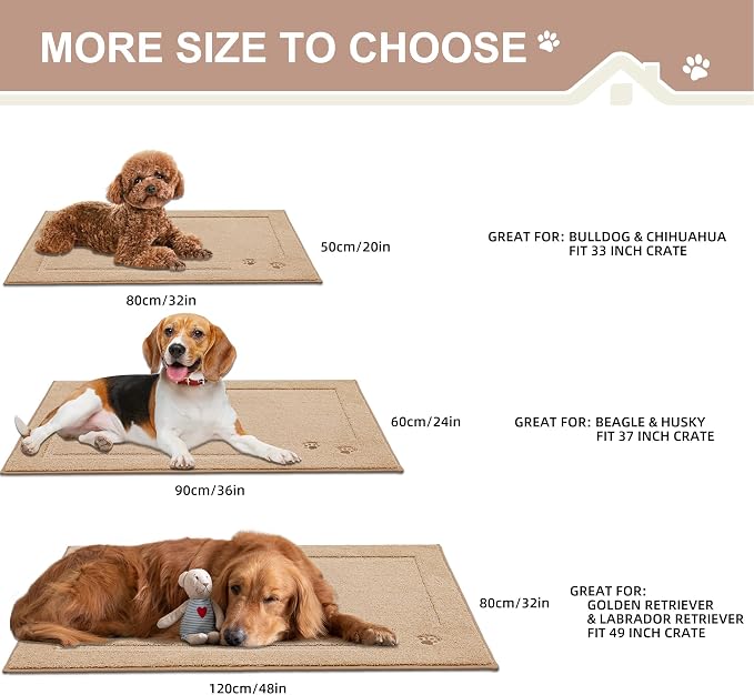BEQHAUSE Dog Door Mat for Muddy Paws 20"x32" Dirt Trapper Absorbent Doormat Non - Image 7