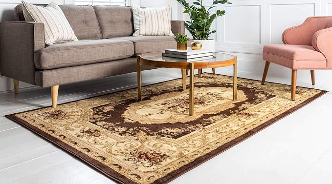 Unique Loom Versailles Collection Traditional Classic Floral Motif Area Rug - Image 2