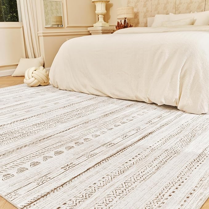 9x12 Area Rugs for Living Room Machine Washable Rug Distressed Indoor Carpet by Tchdio