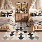 jinchan Macy Area Rug 5x7 Kids Washable Indoor Non-Slip Black and White Modern - Image 6