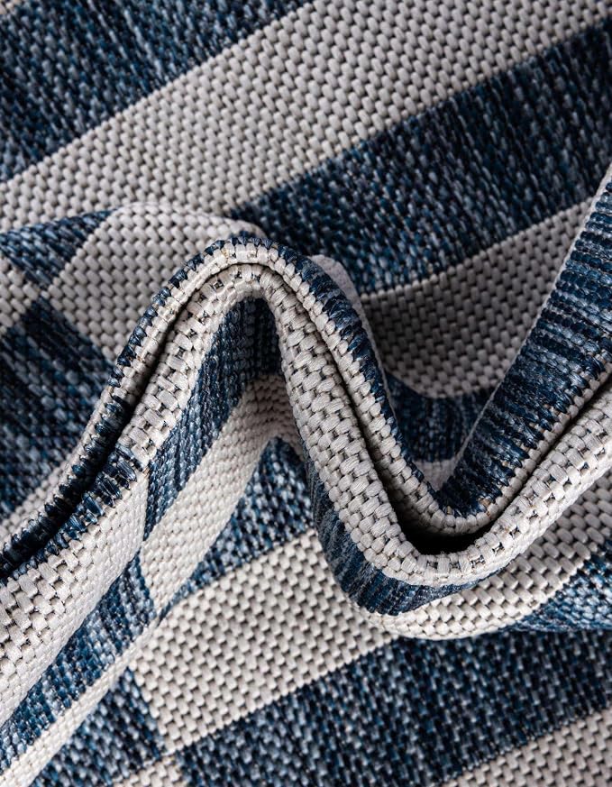 Unique Loom Outdoor Striped Collection Area Rug - Image 7