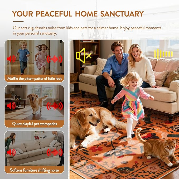 Moynesa Area Rugs 9x12 Fall Home Decor, Bohemian Scandinavian Modern Country - Image 6