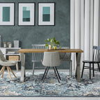 LUXE WEAVERS Moroccan Blue 6x9 Medallion Area Rug - Image 4