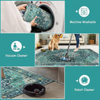 Moynesa Ultra-Thin Washable Vintage Runner Rug - Image 3